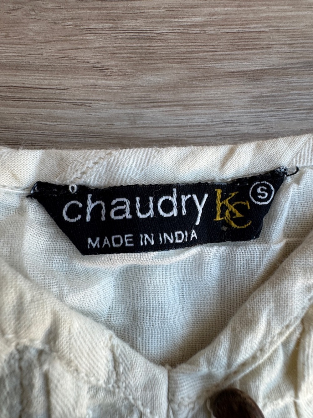 Chaudry KC Y2K 100% Cotton Beaded Embellished Drop Waist Dress sz S - Picture 2 of 14